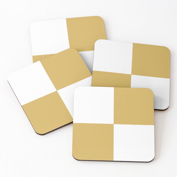 Item preview, GOLD and WHITE LARGE CHECKERS  designed and sold by RachelMacht.