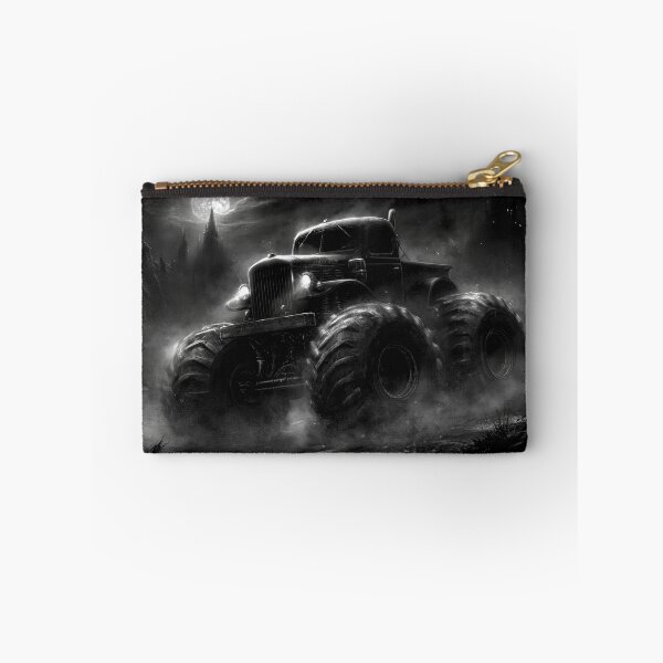Item preview, Black and White Vintage Truck in Haunted Forest designed and sold by Piotrek0001.