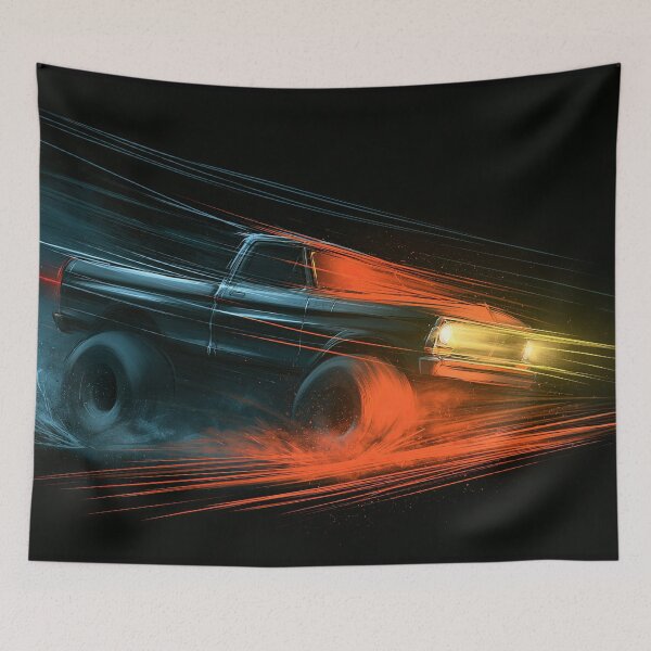 Item preview, Black Truck Fast Motion Blur at Night designed and sold by Piotrek0001.