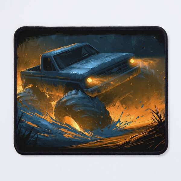 Item preview, Blue Truck Covered in Mud at Night designed and sold by Piotrek0001.