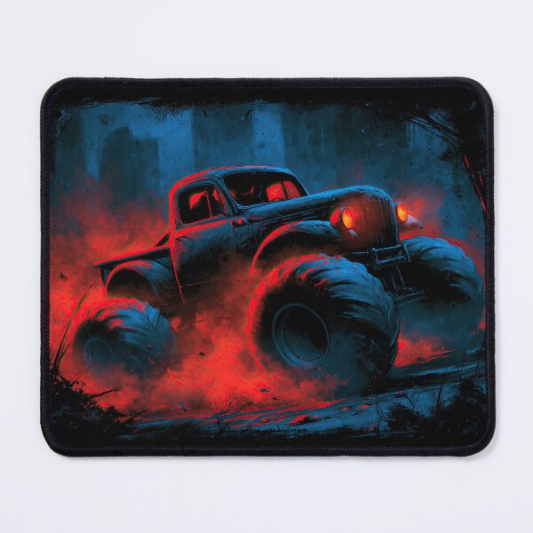 Item preview, Red Truck Surrounded by Red Smoke Light designed and sold by Piotrek0001.