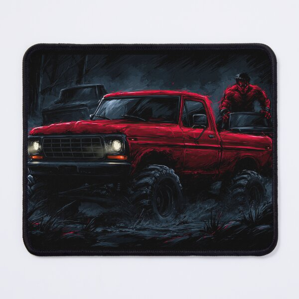 Item preview, Classic Red Pickup in Dark Forest Shadows designed and sold by Piotrek0001.