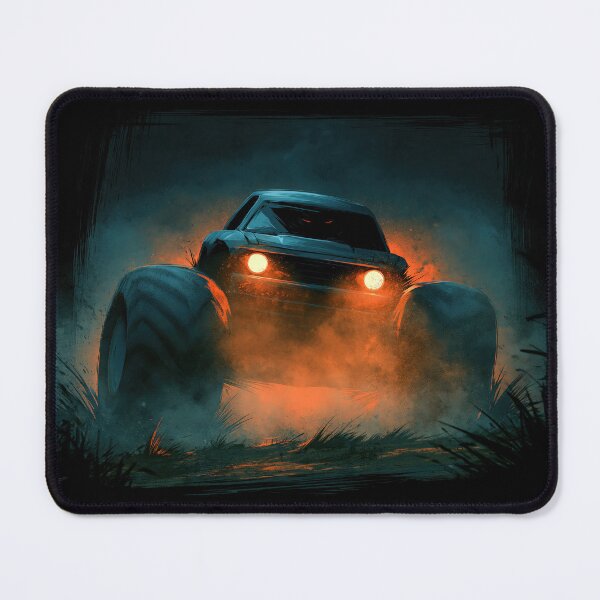 Item preview, Truck Glowing with Orange Underglow in Fog designed and sold by Piotrek0001.