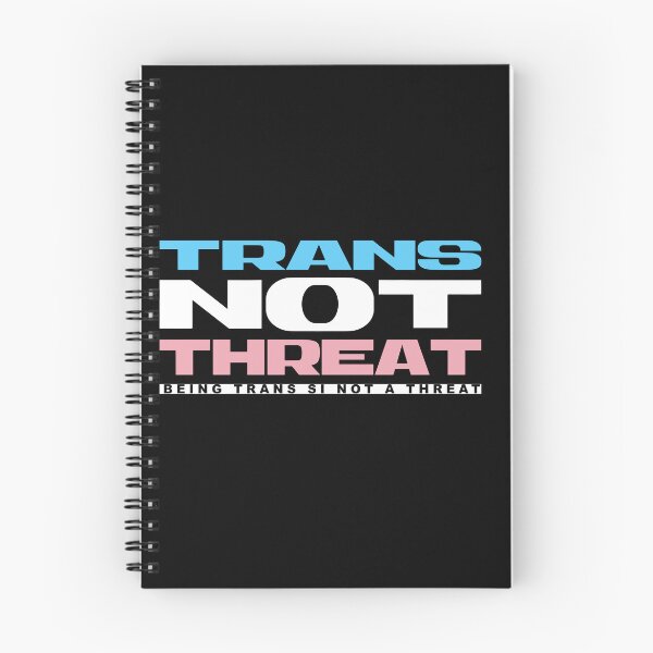 Item preview, Trans Not Threat Cute Transgender Pride Flag Colors Aesthetic Typography designed and sold by FlatInkStudio.