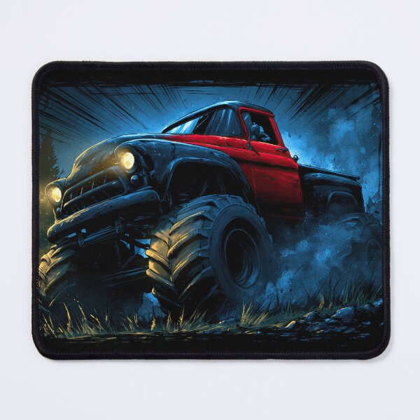 Item preview, Red Truck Mudding in Deep Blue Night designed and sold by Piotrek0001.