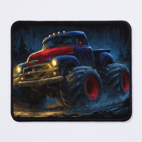 Item preview, Red 4x4 Truck Parked in Blue Moonlight designed and sold by Piotrek0001.