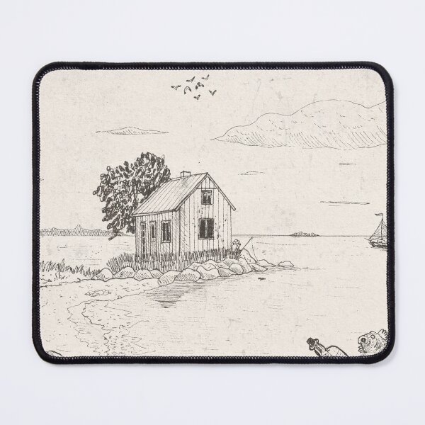 Item preview, Coastal Cottage Illustration | Minimal Beach House Art Print | Seaside Ink Drawing | Ocean Cottage Wall Art designed and sold by Wall-Art-Sketch.