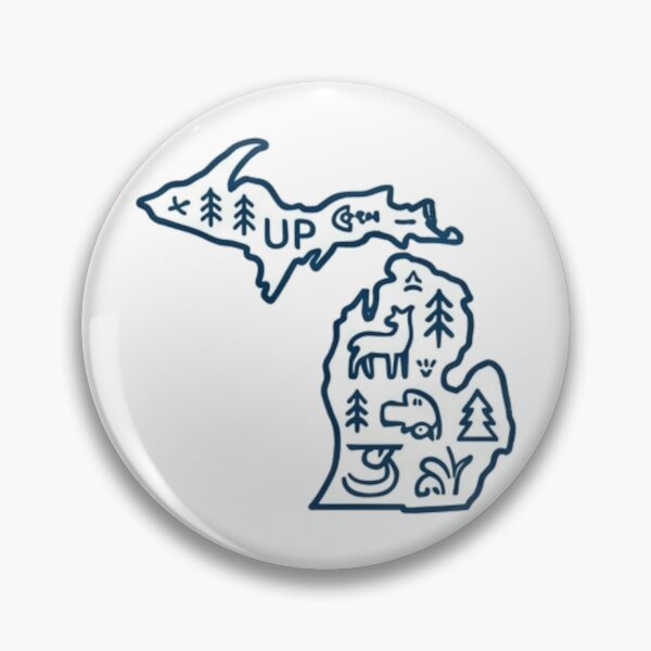 Item preview, Michigan Outdoors Illustrated Map Silhouette designed and sold by Wander & Create.