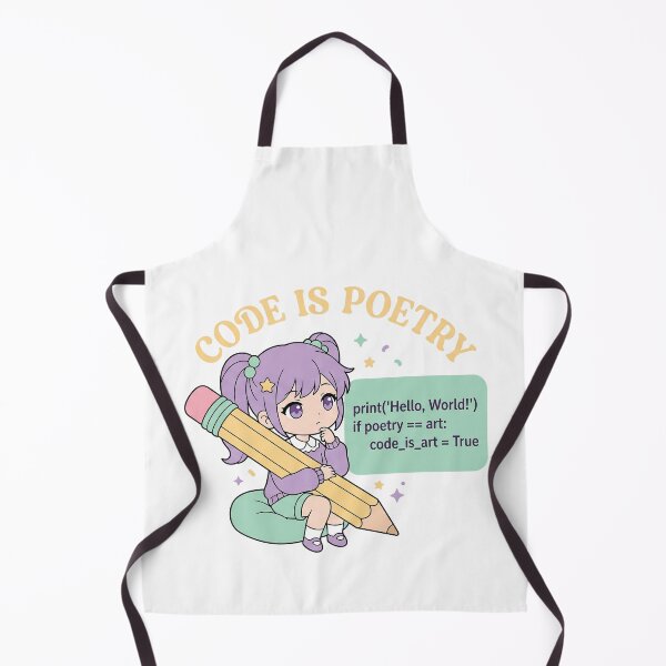 Item preview, Elegant Chibi Art - Code Is Poetry - Cute Kawaii Programmer designed and sold by Osmose-Studio.
