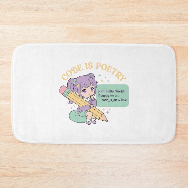 Item preview, Elegant Chibi Art - Code Is Poetry - Cute Kawaii Programmer designed and sold by Osmose-Studio.