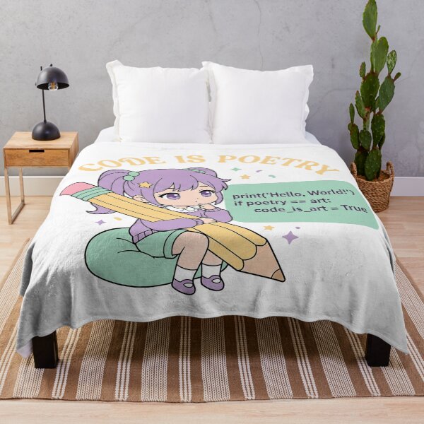 Item preview, Elegant Chibi Art - Code Is Poetry - Cute Kawaii Programmer designed and sold by Osmose-Studio.