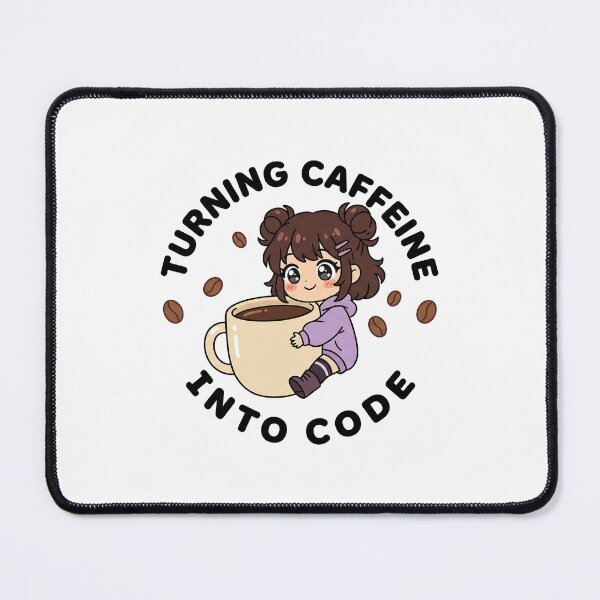 Item preview, Kawaii Coffee Coder - Turning Caffeine Into Code - Chibi Tech Sticker designed and sold by Osmose-Studio.