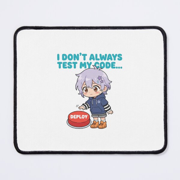 Item preview, Funny Chibi Developer - I Dont Always Test My Code - Kawaii Humor designed and sold by Osmose-Studio.