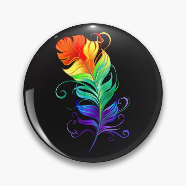 Item preview, Vibrant Rainbow Feather - Colorful Ornamental Fluffy Feather Art designed and sold by SolutionsArt.
