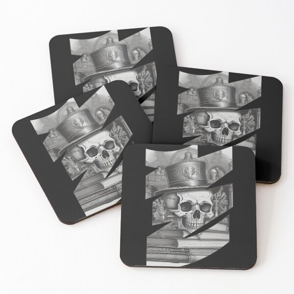 Item preview, Gothic Scholar Skull in Top Hat - Dark Academia Geometric Art designed and sold by DarkOriginArts.