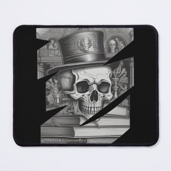 Item preview, Gothic Scholar Skull in Top Hat - Dark Academia Geometric Art designed and sold by DarkOriginArts.
