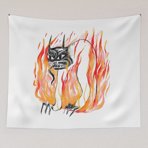 Item preview, Infernal Demon — Fiery Dark Art Illustration designed and sold by AnnaVikhrArt.