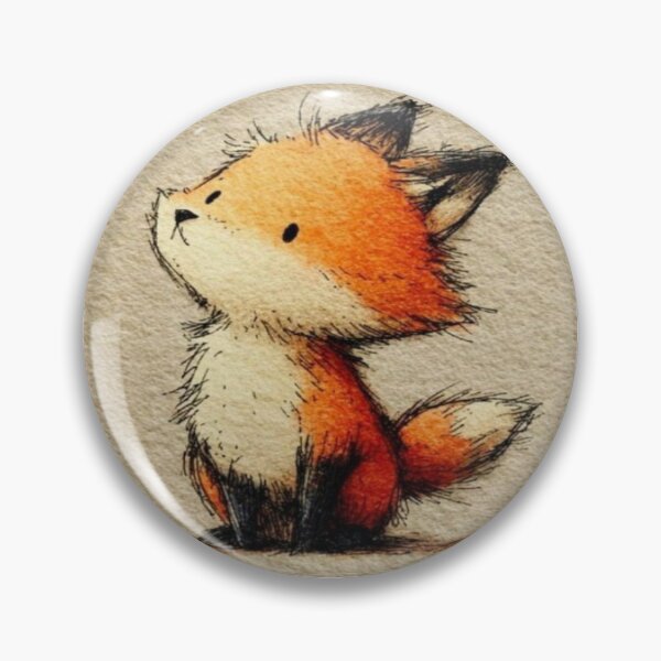 Item preview, Cute Fluffy  Fox Looking  Up Artwork  designed and sold by NivyasArtistry.
