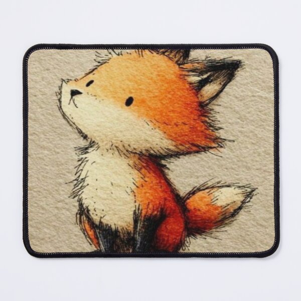 Item preview, Cute Fluffy Fox Looking Up Artwork designed and sold by NivyasArtistry.