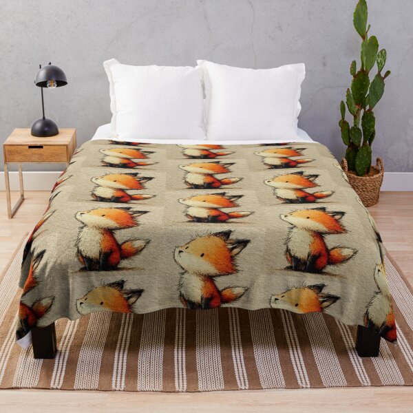 Item preview, Cute Fluffy  Fox Looking  Up Artwork  designed and sold by NivyasArtistry.