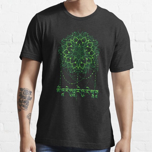 Mantra of the Green Tara with Mandala Essential T-Shirt