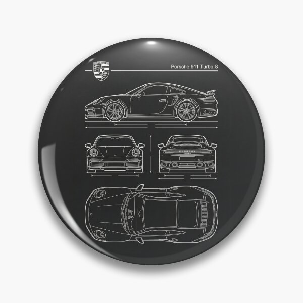 Item preview, Porsche 911 Turbo S 992 Blueprint Modern Supercar Technical Outline designed and sold by Motorline44.