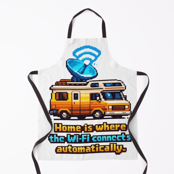 Item preview, Home Is Where The WiFi Connects Retro 8-Bit Camper designed and sold by Retro Mood Co.