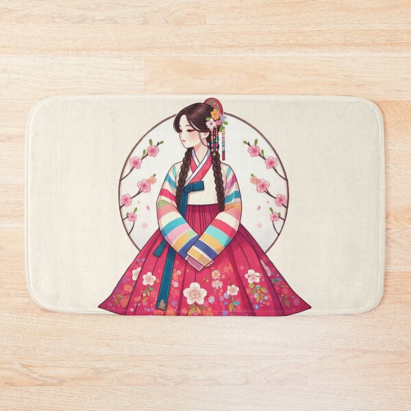 Item preview, Beautiful Joseon Girl in Hanbok Cherry Blossoms K-drama designed and sold by NerdiPop.