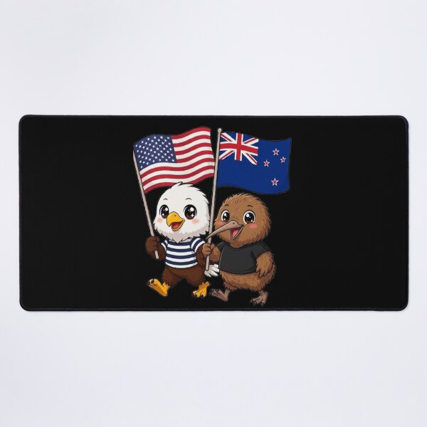 Item preview, the American eagle and its friend the New Zealand kiwi designed and sold by SE213.