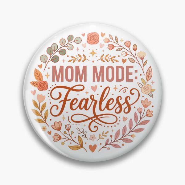 Item preview, Mom Mode Fearless Cute Boho Floral Wreath Mother's Day Gift Idea designed and sold by FlatInkStudio.