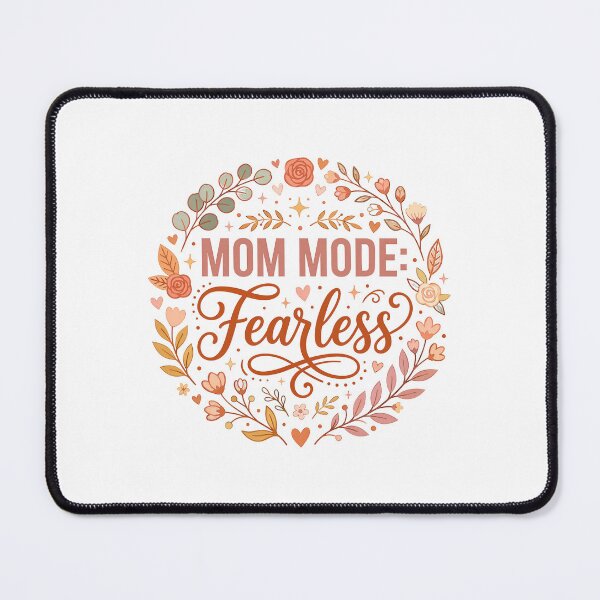 Item preview, Mom Mode Fearless Cute Boho Floral Wreath Mother's Day Gift Idea designed and sold by FlatInkStudio.