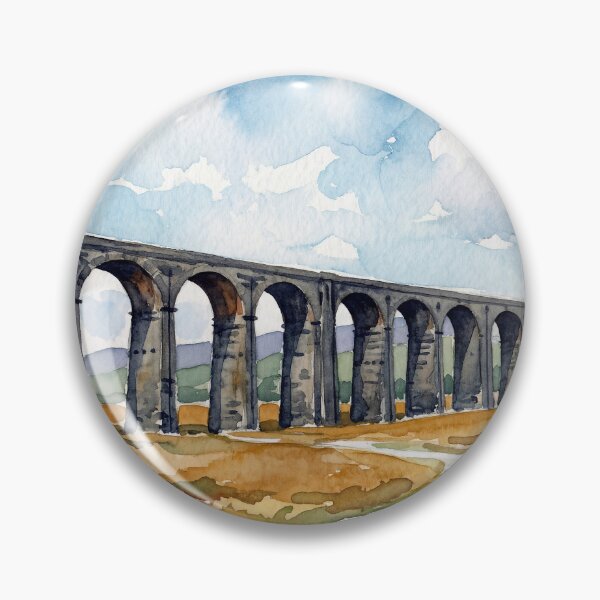 Item preview, Ribblehead Viaduct Yorkshire Dales — Watercolour Style designed and sold by InkAndLatitude.