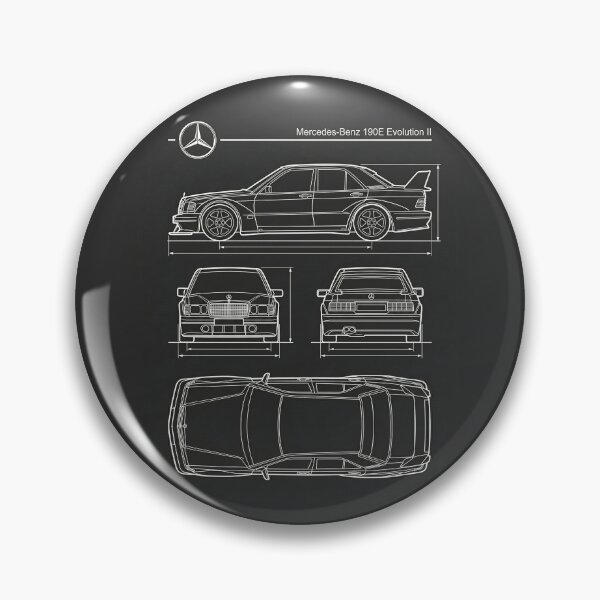 Item preview, Mercedes Benz 190E Evolution II Blueprint DTM Legend Race Car Outline designed and sold by Motorline44.