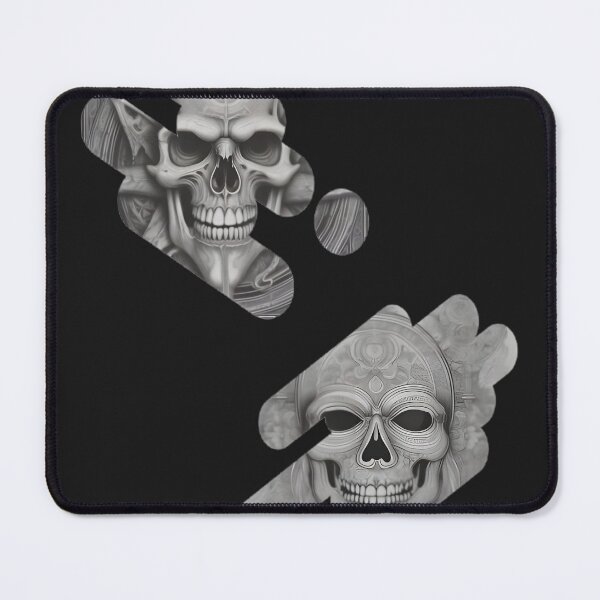 Item preview, Abstract Glitch Skulls Engraving - Cyber Goth Grunge Geometric Art designed and sold by DarkOriginArts.