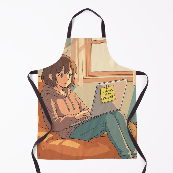 Item preview, Lo-fi Workspace Humor - It Works On My Machine - Full Desk Mat Art designed and sold by Osmose-Studio ⭐⭐⭐⭐⭐.
