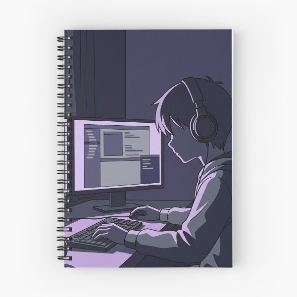 Item preview, Focused Lo-fi Coder - Go Away I'm Coding - Full Frame Tech Aesthetic designed and sold by Osmose-Studio.