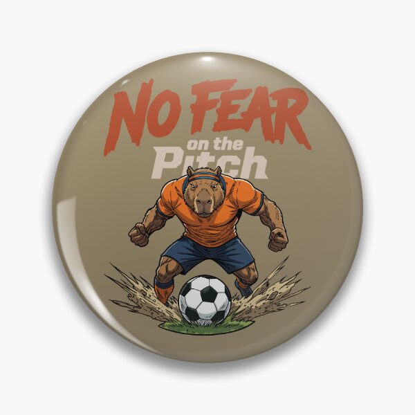 Item preview, No Fear on the Pitch – Capybara Soccer Beast designed and sold by CARPIO Creations.