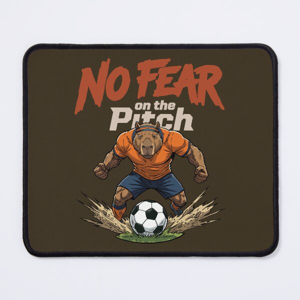 Item preview, No Fear on the Pitch – Capybara Soccer Beast designed and sold by CARPIO Creations.