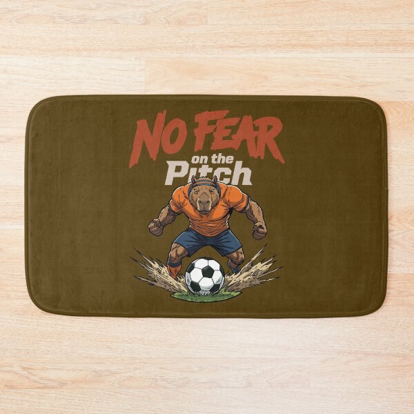 Item preview, No Fear on the Pitch – Capybara Soccer Beast designed and sold by CARPIO Creations.