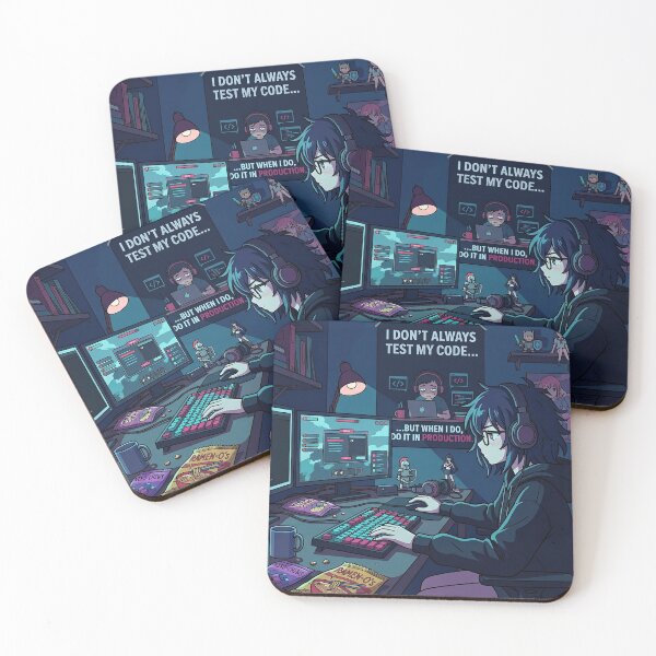 Item preview, Midnight Lo-fi Coder - I Dont Always Test My Code - Full Desk Art designed and sold by Osmose-Studio ⭐⭐⭐⭐⭐.