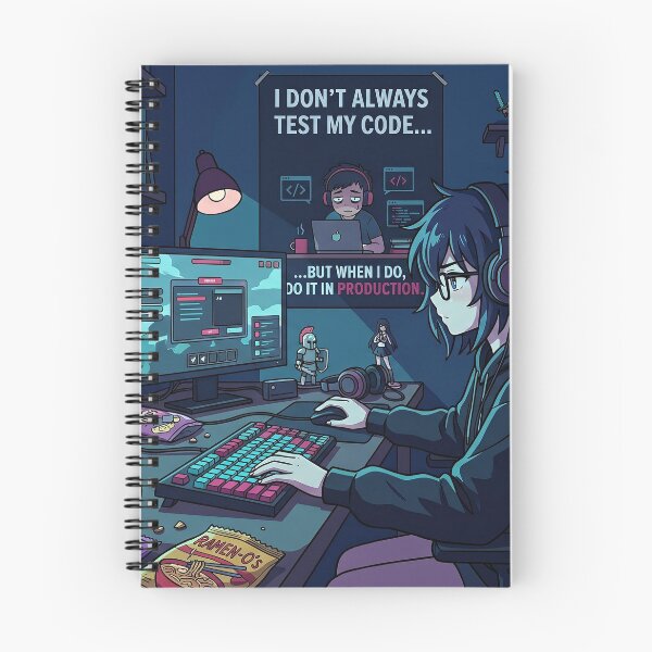 Item preview, Midnight Lo-fi Coder - I Dont Always Test My Code - Full Desk Art designed and sold by Osmose-Studio.