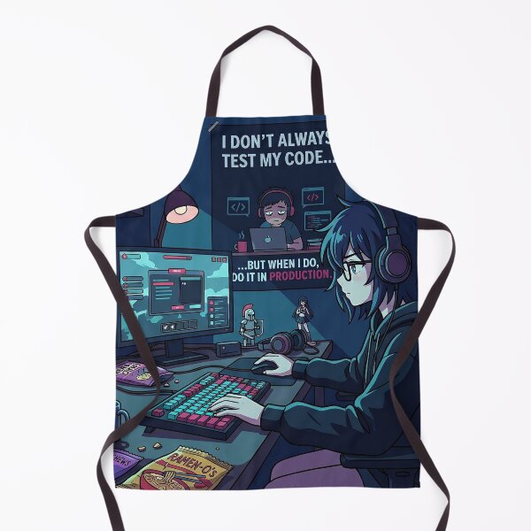 Item preview, Midnight Lo-fi Coder - I Dont Always Test My Code - Full Desk Art designed and sold by Osmose-Studio.