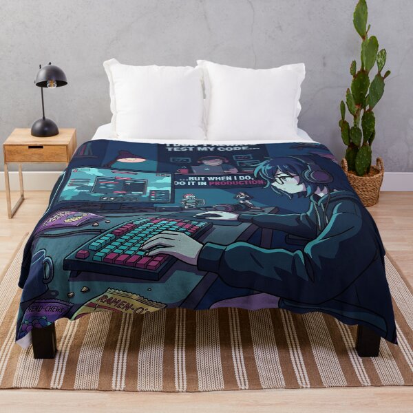 Item preview, Midnight Lo-fi Coder - I Dont Always Test My Code - Full Desk Art designed and sold by Osmose-Studio.