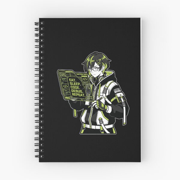 Item preview, Cyberpunk Techwear Coder - Eat Sleep Code Debug Repeat - Hacker Sticker designed and sold by Osmose-Studio.