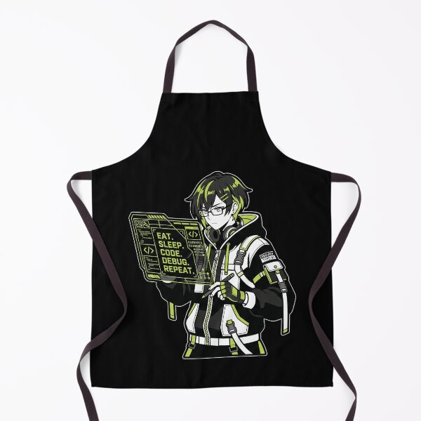 Item preview, Cyberpunk Techwear Coder - Eat Sleep Code Debug Repeat - Hacker Sticker designed and sold by Osmose-Studio.