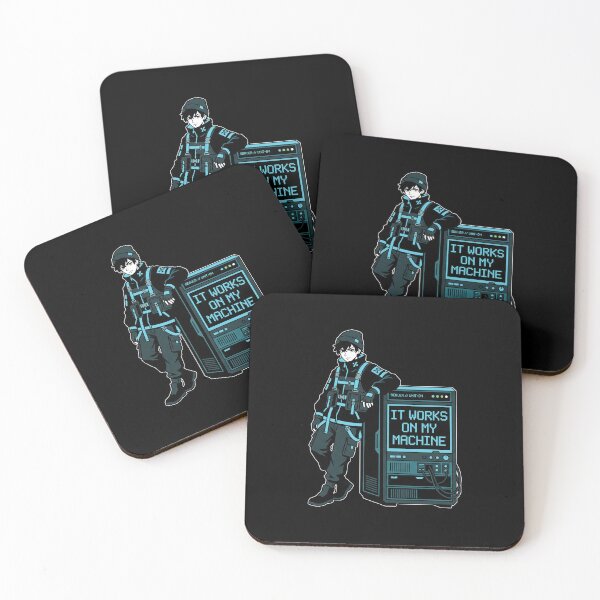 Item preview, Cyberpunk Developer Sticker - It Works On My Machine - Techwear Anime Art designed and sold by Osmose-Studio.