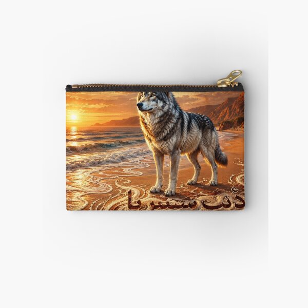 Item preview, Siberian White Wolf on Surreal Calligraphy Beach designed and sold by ikonicgallery.