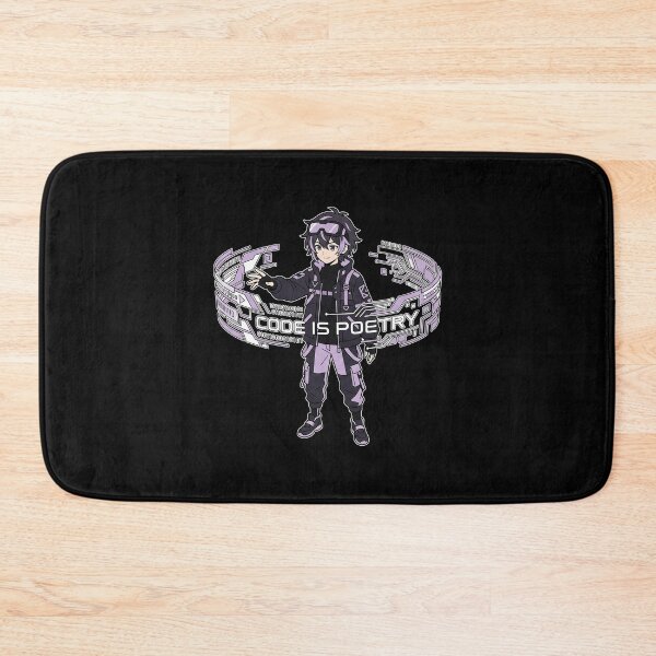 Item preview, Aesthetic Coder Sticker - Code Is Poetry - Cyberpunk Techwear Anime designed and sold by Osmose-Studio.