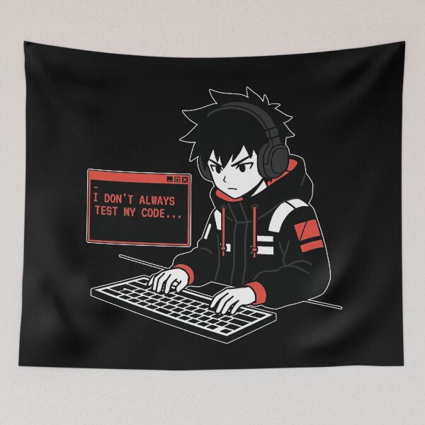 Item preview, Risky Deploy Sticker - I Dont Always Test My Code - Cyberpunk Hacker designed and sold by Osmose-Studio.