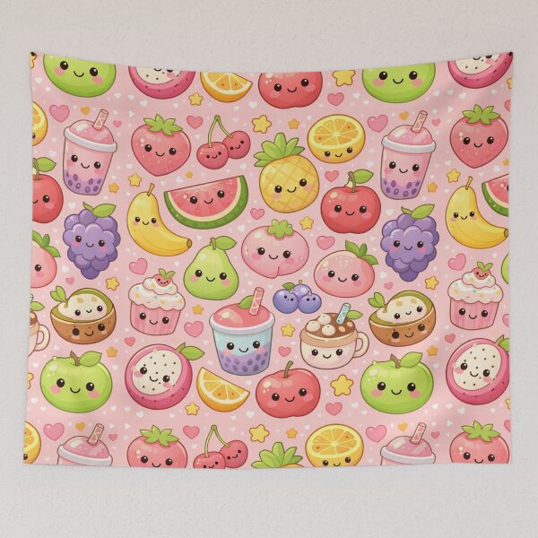 Item preview, Kawaii food Pattern | Cute Pastel Fruit Illustration kawaii food pattern  designed and sold by Aramdesing.